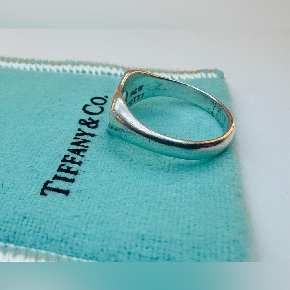 Tiffany & Co Ring Elsa Peretti Vintage Open Heart Wave Band Size 6 925 Authentic - Picture 4 of 8